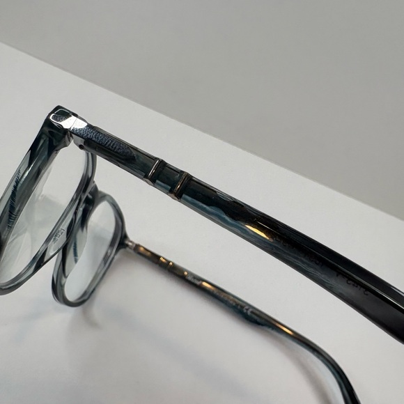 FRAMES ONLY - Persol PO3143-V 1051 Striped Grey Eyeglasses 49•21•145 - Picture 11 of 16